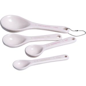 Premier Housewares Measuring Spoon / Spoons Set With White Finish Different Sizes Spoon Measures Set of 4 For Measuring Sugar / Flour / Liquids In