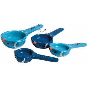 Premier Housewares - Measuring Spoon With Bird Design / Spoons Set With Blue Finish Different Sizes Spoon Measures Set of 4 For Measuring Sugar /