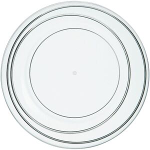 Premier Housewares - Plastic Dinner Plates Clear Plate Durable Small Plates Lightweight Dinner Plate Stylish Hawaiian Party Plates Contemporary Plate