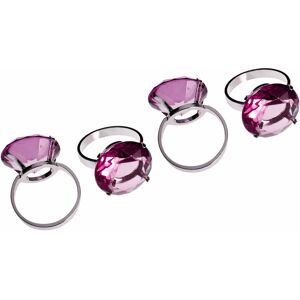 Premier Housewares - Purple Diamante Napkin Rings - Set of 4