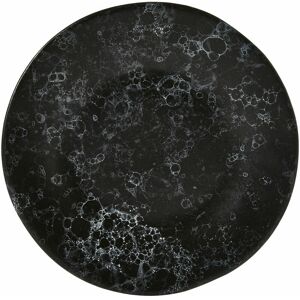 Premier Housewares - Side Plate With Chic Black Finish Stoneware Small Side Plate Ideal For Everyday Use Unique Stoneware Dinnerware Serving Plates