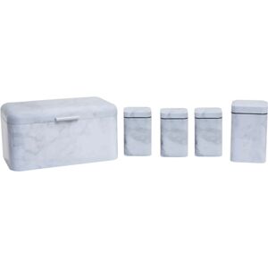 Premier Housewares - White Marble Effect Storage Set