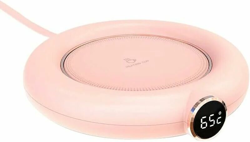 Hoopzi - Coffee Mug Warmer, Automatic Shut Off usb Cup Warmer, Electric Beverage Heater, Tea Drink Heater Tray Mug Pad Heating Coaster Pad 220V (Pink)