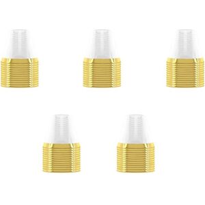 TLILY 60X Plastic Cup 9 Oz Hard Disposable Cup Wine Glass Party Wedding Clear - Gold Rim
