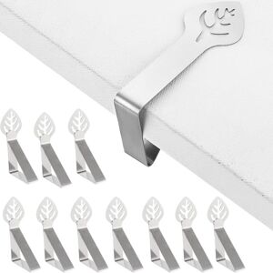 SJQKA 10 Pack Tablecloth Clips, Thick Stainless Steel Decorative Tablecloth Clamps, Non-Slip Outdoor Tablecloth Clips for Picnic, BBQ, Wedding, Party SJQKA 10 Pack Tablecloth Clips, Thick Stainless Steel Decorative Tablecloth Clamps, Non-Slip Outdoor Tablecloth Clips for Picnic, BBQ, Wedding, Party