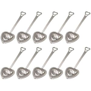 Linghhang - 10pcs Heart Shaped Tea Strainers, Ladle, 304 Stainless Steel Tea Strainers Linghhang - 10pcs Heart Shaped Tea Strainers, Ladle, 304 Stainless Steel Tea Strainers