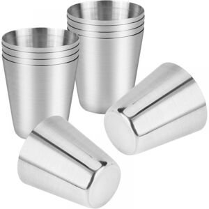 CYSLMUK 12 Pieces 30ML Stainless Steel Tumblers Reusable Metal Mugs for Coffee, Beer, Whiskey for Camping, Party, Outdoor, Travel, Bar, bpa Free CYSLMUK 12 Pieces 30ML Stainless Steel Tumblers Reusable Metal Mugs for Coffee, Beer, Whiskey for Camping, Party, Outdoor, Travel, Bar, bpa Free