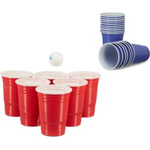 RELAXDAYS 200 x Beer Pong Cups in Red and Blue, Drinking Game Cups, 473 ml / 16 oz, US College-Style Party Cups, Red, Blue RELAXDAYS 200 x Beer Pong Cups in Red and Blue, Drinking Game Cups, 473 ml / 16 oz, US College-Style Party Cups, Red, Blue