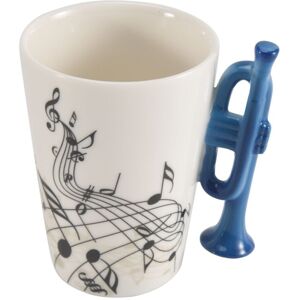 TLILY 240Ml, Music Ceramic Mug Cute Coffee Tea Milk Stave Mugs and Cups with Handle Novelty Gifts,Trumpet TLILY 240Ml, Music Ceramic Mug Cute Coffee Tea Milk Stave Mugs and Cups with Handle Novelty Gifts,Trumpet