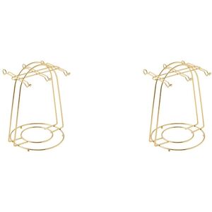 TLILY 2X Nordic Home Kitchen Table Coffee Mug Holder 6 Cups Stand Gold Metal Cup Holder Rack Drain Organizer TLILY 2X Nordic Home Kitchen Table Coffee Mug Holder 6 Cups Stand Gold Metal Cup Holder Rack Drain Organizer