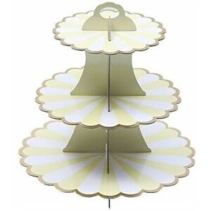 Dewdat - 3 Tier Cardboard Round Cake Stand Cardboard Cupcake Stands Afternoon Tea Cupcake Stand Birthday Baby Shower Dewdat - 3 Tier Cardboard Round Cake Stand Cardboard Cupcake Stands Afternoon Tea Cupcake Stand Birthday Baby Shower