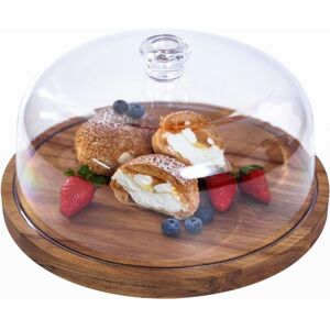 TORMATOR 30cm round acacia wood cake stand, 2-in-1 dessert serving set for cheeses, chips and dips, nachos and fruit platter TORMATOR 30cm round acacia wood cake stand, 2-in-1 dessert serving set for cheeses, chips and dips, nachos and fruit platter