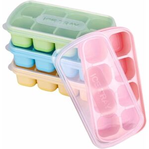 HÉLOISE 4 Pcs Ice Cube Mold, Ice Cube Tray with Lid Stackable and Dishwasher Safe, Perfect for Drinks, Freezers, Whiskey and Cocktails, lfgb Certified and HÉLOISE 4 Pcs Ice Cube Mold, Ice Cube Tray with Lid Stackable and Dishwasher Safe, Perfect for Drinks, Freezers, Whiskey and Cocktails, lfgb Certified and
