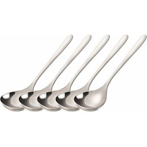 NEIGE 5 x 7.8'' Round Stock Spoons, Long Handled Soup Spoons NEIGE 5 x 7.8'' Round Stock Spoons, Long Handled Soup Spoons