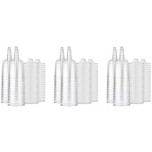 TLILY 60x Recyclable Clear Plastic Wine Glasses - Unbreakable Cups Disposable and Reusable Cups TLILY 60x Recyclable Clear Plastic Wine Glasses - Unbreakable Cups Disposable and Reusable Cups