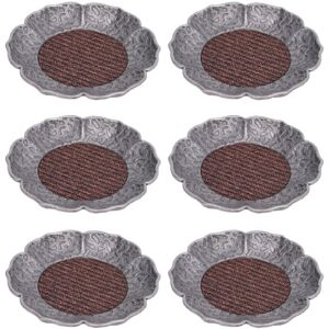 Groofoo - 6PCS Drink Coasters Set Zinc Alloy Rattan Flower Shaped Heat Insulation Chinese Stylish Coaster Cup Mat for Home Coffee Table Groofoo - 6PCS Drink Coasters Set Zinc Alloy Rattan Flower Shaped Heat Insulation Chinese Stylish Coaster Cup Mat for Home Coffee Table