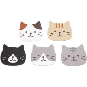 AlwaysH 5pcs Cute Silicone Mug Coasters Cute Cat Pattern, Decorative Coasters, Non-Slip Washable Coasters for Wine, Glass, Tea, Drinks Coasters AlwaysH 5pcs Cute Silicone Mug Coasters Cute Cat Pattern, Decorative Coasters, Non-Slip Washable Coasters for Wine, Glass, Tea, Drinks Coasters