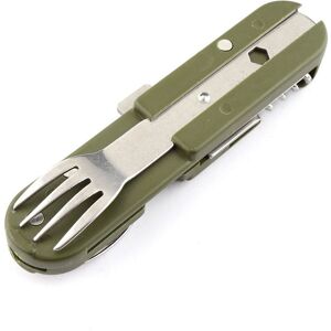 GOTRAYS Army Green Folding Portable Stainless Steel Camping Picnic Cutlery Set Knife Fork Spoon Bottle Opener Flatware Travel Cutlery Kit 1pcs GOTRAYS Army Green Folding Portable Stainless Steel Camping Picnic Cutlery Set Knife Fork Spoon Bottle Opener Flatware Travel Cutlery Kit 1pcs