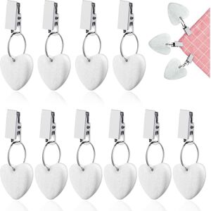 Ccykxa - 10 Pieces Tablecloth Weights Marble Thick Tablecloth Clips for Outdoor Tablecloths for Family Party/Camping/Wedding/Garden (White) Ccykxa - 10 Pieces Tablecloth Weights Marble Thick Tablecloth Clips for Outdoor Tablecloths for Family Party/Camping/Wedding/Garden (White)