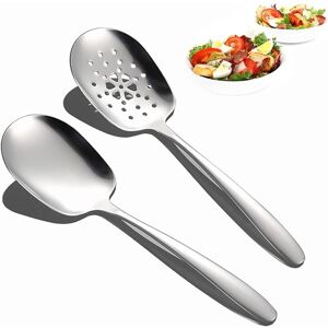 CCYKXA Serving Spoon, Set of 2 Large Spoons, Stainless Steel Serving Spoons, Large Buffet Serving Spoon for Family Gatherings, Hotels, Picnics CCYKXA Serving Spoon, Set of 2 Large Spoons, Stainless Steel Serving Spoons, Large Buffet Serving Spoon for Family Gatherings, Hotels, Picnics