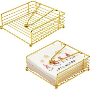 CCYKXA Set of 2 metal napkin holders with weighted bar - Tissue dispenser for kitchen, home, restaurants, cafes, weddings, bars (gold) CCYKXA Set of 2 metal napkin holders with weighted bar - Tissue dispenser for kitchen, home, restaurants, cafes, weddings, bars (gold)