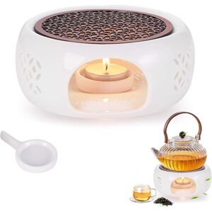 YS-YALOTRS Ceramic Teapot Warmer, White Teapot Warmer with Candle Holder, Hollow Carved Design Tea Warmer to Keep Tea, Coffee or Milk Warm – White YS-YALOTRS Ceramic Teapot Warmer, White Teapot Warmer with Candle Holder, Hollow Carved Design Tea Warmer to Keep Tea, Coffee or Milk Warm – White