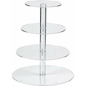 DEWDAT Cupcake Stand, 4 Tier Cake Stand, Acrylic Round Stand for Wedding, Party, Birthday, Baby Shower and Cake Dessert DEWDAT Cupcake Stand, 4 Tier Cake Stand, Acrylic Round Stand for Wedding, Party, Birthday, Baby Shower and Cake Dessert