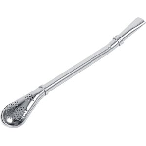 SNQ Dependable Stainless Steel Yerba Mate Tea Bottle Bombilla Drinking Straw Filter Spoon Silver SNQ Dependable Stainless Steel Yerba Mate Tea Bottle Bombilla Drinking Straw Filter Spoon Silver