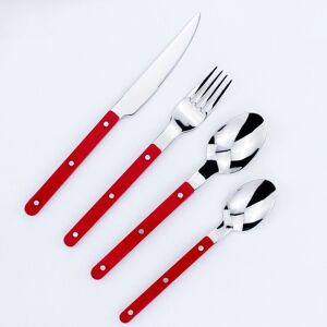 TEHTUY French cutlery set, four-piece set, steak knife, fork and spoon in stainless steel for bistros, restaurants and home use. TEHTUY French cutlery set, four-piece set, steak knife, fork and spoon in stainless steel for bistros, restaurants and home use.