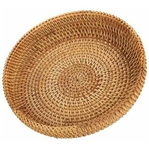 DEWDAT Fruit Basket Round Woven Rattan Bread Basket Natural Wicker Tray Decoration Basketwork Basket Storage Fruit,Vegetable Bread Kitchen DEWDAT Fruit Basket Round Woven Rattan Bread Basket Natural Wicker Tray Decoration Basketwork Basket Storage Fruit,Vegetable Bread Kitchen