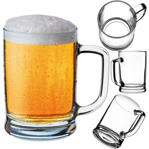 KADAX Beer Mugs 0.5 Liter, Set of 1, Beer Glasses with Handle, Large Beer Mug Made of Thick-Walled Glass, Beer Glass in Classic Design, Sturdy Glass KADAX Beer Mugs 0.5 Liter, Set of 1, Beer Glasses with Handle, Large Beer Mug Made of Thick-Walled Glass, Beer Glass in Classic Design, Sturdy Glass
