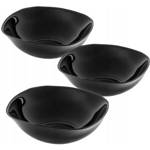 KADAX Black Glass Bowl, 17.5x17.5cm Salad Bowl, Set of Bowls, Microwaveable Cereal Bowl, S KADAX Black Glass Bowl, 17.5x17.5cm Salad Bowl, Set of Bowls, Microwaveable Cereal Bowl, S
