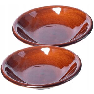 KADAX clay plate with ceramic coating, dinner plate, deep, 23 cm, 2 pieces KADAX clay plate with ceramic coating, dinner plate, deep, 23 cm, 2 pieces