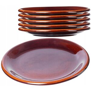 KADAX clay plate with ceramic coating, dinner plate, flat, 24 cm, 6 pieces KADAX clay plate with ceramic coating, dinner plate, flat, 24 cm, 6 pieces