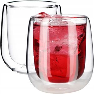 KADAX double-walled glasses, set, 250ml, borosilicate glass thermal glasses, drinking glasses for tea, coffee KADAX double-walled glasses, set, 250ml, borosilicate glass thermal glasses, drinking glasses for tea, coffee