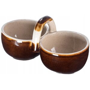 KADAX stoneware bowl, double serving bowl with ceramic layer, 2x0.6L KADAX stoneware bowl, double serving bowl with ceramic layer, 2x0.6L