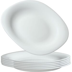 KADAX white dessert plates, plate set, white, 6 pieces KADAX white dessert plates, plate set, white, 6 pieces
