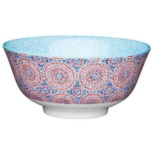 Kitchen Craft KitchenCraft 16cm Ceramic Bowl Blue and Red Mosaic Style Kitchen Craft KitchenCraft 16cm Ceramic Bowl Blue and Red Mosaic Style