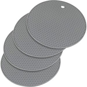 Csparkv - Pack Silicone Trivet Mats, Non-Slip Silicone Coasters, Durable, Waterproof and Non-Slip, Suitable for Pots, Pans, Teapots and Bowls (Grey) Csparkv - Pack Silicone Trivet Mats, Non-Slip Silicone Coasters, Durable, Waterproof and Non-Slip, Suitable for Pots, Pans, Teapots and Bowls (Grey)