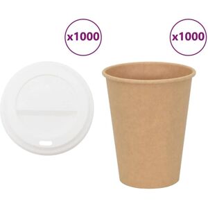 vidaXL Paper Coffee Cups with Lids 1000 pcs 12oz 300ml vidaXL Paper Coffee Cups with Lids 1000 pcs 12oz 300ml