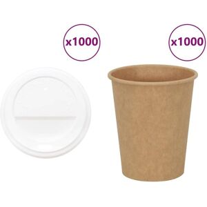 vidaXL Paper Coffee Cups with Lids 8oz - Paper Coffee Cups vidaXL Paper Coffee Cups with Lids 8oz - Paper Coffee Cups