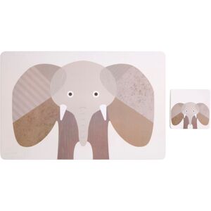 Premier Housewares - Placemats And Coaster Rectangle Elephant Sets 2 Leather Table Mats And Coasters Set Contemporary Safari Coasters Durable Printed Premier Housewares - Placemats And Coaster Rectangle Elephant Sets 2 Leather Table Mats And Coasters Set Contemporary Safari Coasters Durable Printed