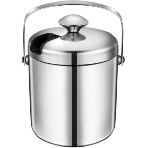 SNQ Premium stainless steel ice bucket, 1.3 L – Dishwasher safe – Double walled – With lid and tongs – For bars, parties SNQ Premium stainless steel ice bucket, 1.3 L – Dishwasher safe – Double walled – With lid and tongs – For bars, parties
