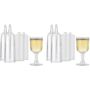 TLILY Recyclable Clear Plastic Wine Glass - Unbreakable Cup Disposable and Reusable Cups 40 Pieces TLILY Recyclable Clear Plastic Wine Glass - Unbreakable Cup Disposable and Reusable Cups 40 Pieces