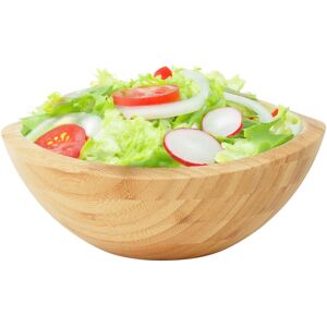 Relaxdays oval bamboo salad bowl, HxWxD: 10 x 25 x 23 cm, serving bowl for salads, snacks, fruit, natural Relaxdays oval bamboo salad bowl, HxWxD: 10 x 25 x 23 cm, serving bowl for salads, snacks, fruit, natural