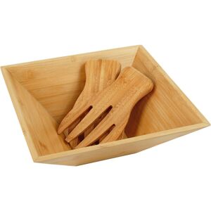 Relaxdays bamboo salad bowl, with salad servers, for salad, fruit, snacks, HxWxD: 28x28x10cm, oval shape, natural Relaxdays bamboo salad bowl, with salad servers, for salad, fruit, snacks, HxWxD: 28x28x10cm, oval shape, natural