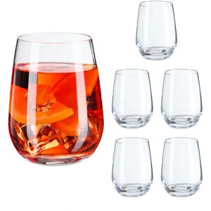 Drinking Glasses Set of 6, Tumblers, Dishwasher-Safe, for Juice, Lemonade, Cocktails, 450 ml, Transparent - Relaxdays Drinking Glasses Set of 6, Tumblers, Dishwasher-Safe, for Juice, Lemonade, Cocktails, 450 ml, Transparent - Relaxdays