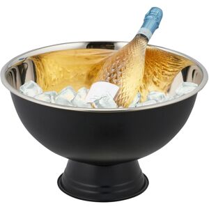 Relaxdays Ice Bucket, Stainless Steel, HxD: 23.5 x 40 cm, Bottle Cooler for Wine & Champagne, XXL Drinks Chiller, Black Relaxdays Ice Bucket, Stainless Steel, HxD: 23.5 x 40 cm, Bottle Cooler for Wine & Champagne, XXL Drinks Chiller, Black