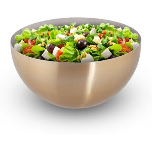 Relaxdays - Set of 4 Serving Bowls, ø 25 cm, Modern Design, Stainless Steel, Salad & Snacks, Baking & Mixing, Gold/Silver Relaxdays - Set of 4 Serving Bowls, ø 25 cm, Modern Design, Stainless Steel, Salad & Snacks, Baking & Mixing, Gold/Silver