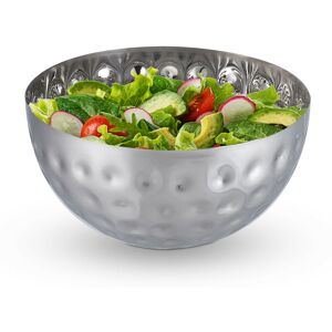 Relaxdays Silver Serving Bowl - Serving Bowl, Silver, Stylish Hammered Design Relaxdays Silver Serving Bowl - Serving Bowl, Silver, Stylish Hammered Design
